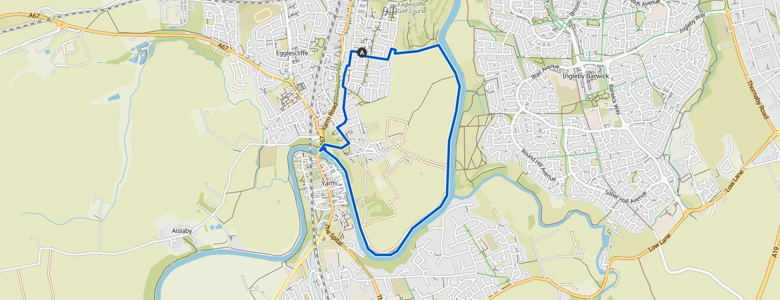 Yarm School Yarm Bridge loop from Egglescliffe hike Komoot